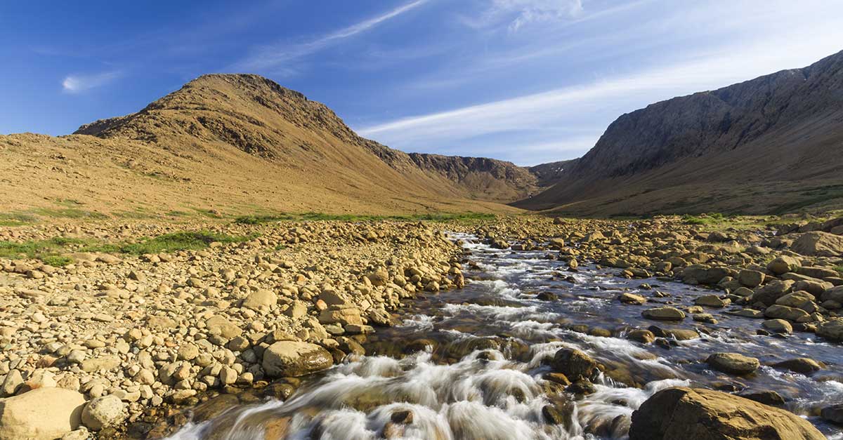 Kaňon v národnom parku Gros Morne