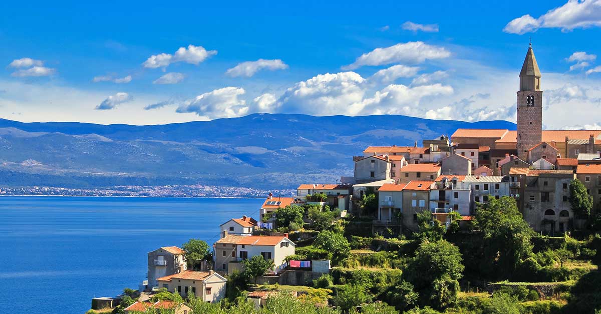 Mesto na vysokom brale Vrbnik 