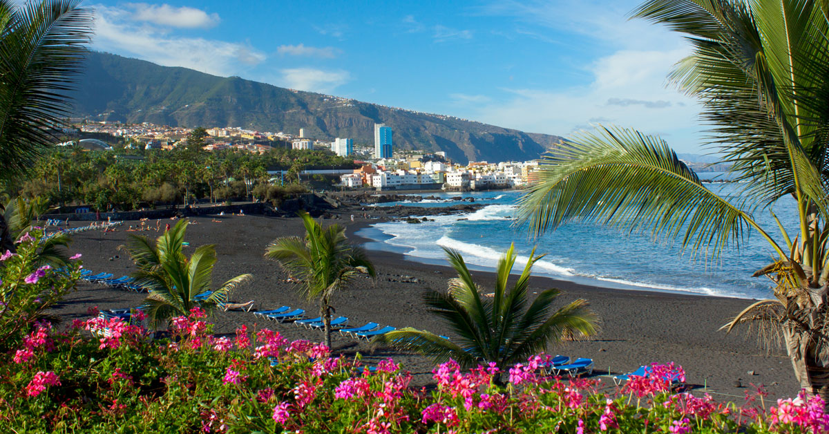 Pláž Jardin v Puerto de la Cruz