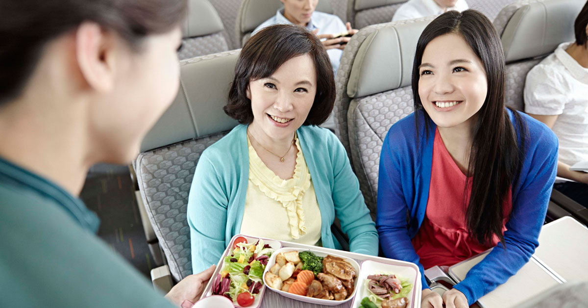 EVA Air - Elite Class - strava na palube
