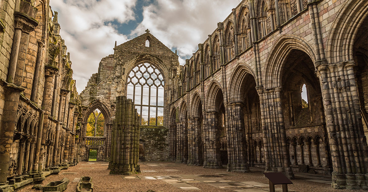 Ruiny z opátstva Holyrood Abbey