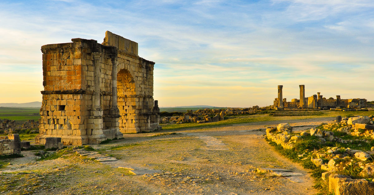 Antické ruiny mesta Volubilis